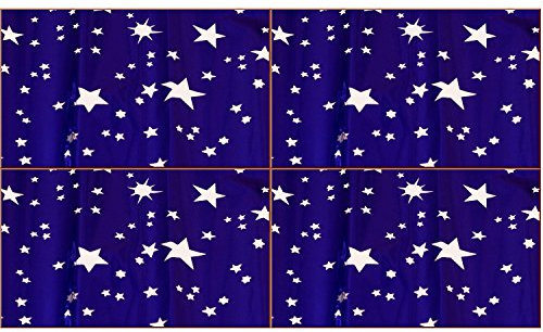 Offerta 4 Rotoli Carta Cielo Metallizzata Stelle Argento 70X100CM PRESEPE