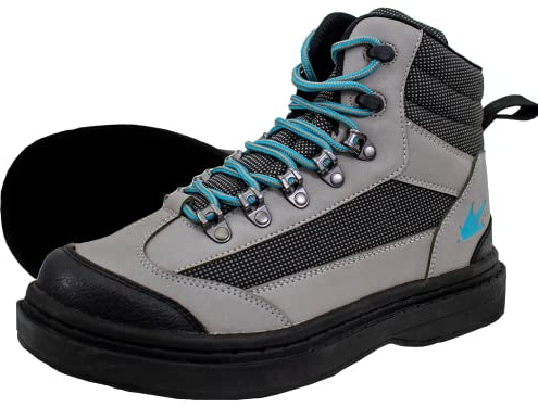 FROGG TOGGS Women's Hellbender Waterproof Fishing Wading Boot, for Fishing Cleated Sole, Gray Felt, 7