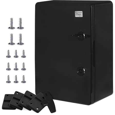 BOXEXPERT® Verteilerkasten außen wasserdicht [ABS Kunststoff IP65 Gehäuse] schwarz (Serie Fleet) 350x250x150mm | Schaltschrank außen | Wandschrank | Industriegehäuse | Leergehäuse