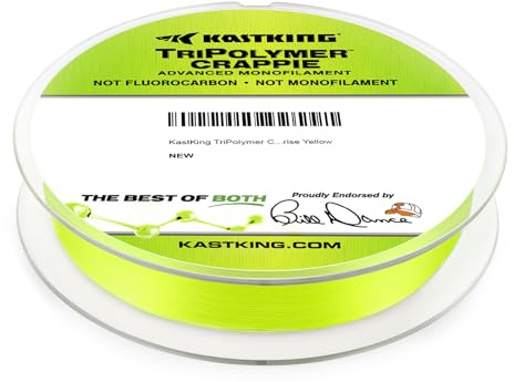 KastKing TriPolymer Crappie Advanced Monofilament Fishing Line, Higher Strength, Super Smooth, Low Light Refraction, Tri-Extrusion Advanced Mono Fishing line, Highly Abrasion Resistant