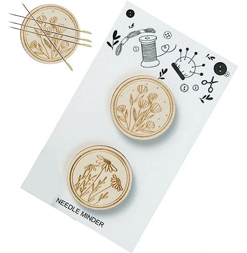 Luxylei Runder Magnetischer Nadelhalter Aus Holz Für Kreuzstich, Nadelhalter Für Bastel- Und Handarbeitsbedarf, Magnetischer Nadelhalter Für Nadelspitzen