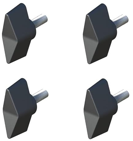 cyclingcolors 4x tornillos de mariposa M4x30 con perno roscado acero + plastico