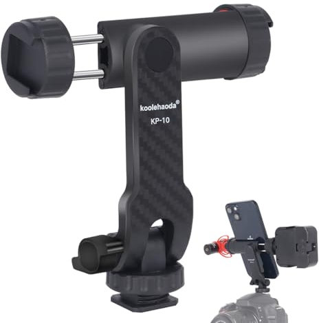 Koolehaoda Support de Trépied pour Téléphone, Support Universel pour Smartphone Rotatif à 360 ° et Inclinable à 180 ° Réglable pour iPhone, Rerche à Selfie, Support d'appareil Photo