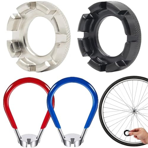 Llave de Radio de Bicicleta,4 piezas Llave de Radio,Bici Bicicletas de Ruedas Rayos,Llave para Enroscar Pernos,Llaves para Radios Bicicleta,Vías Bicicleta Herramienta de Reparación