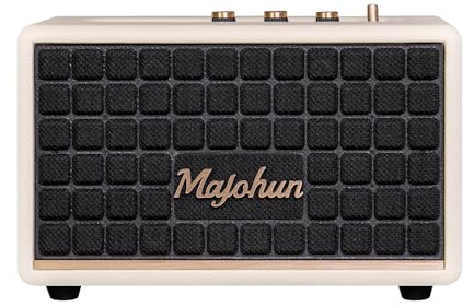 Bluetooth Speakers,100W (Peak) Vintage Wood Wireless Speaker with TWS Pairing,Bass/Treble Control,Bluetooth 5.4,3.5mm AUX and USB Input,Stereo Sound Marine Speaker for Home,Office,Party