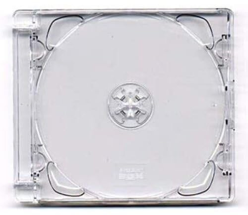 RIVERMEDIA CD Super Jewel Box 10.4 mm – Single Disc Clear Case with Clear Tray, Virgin Plastic (10)
