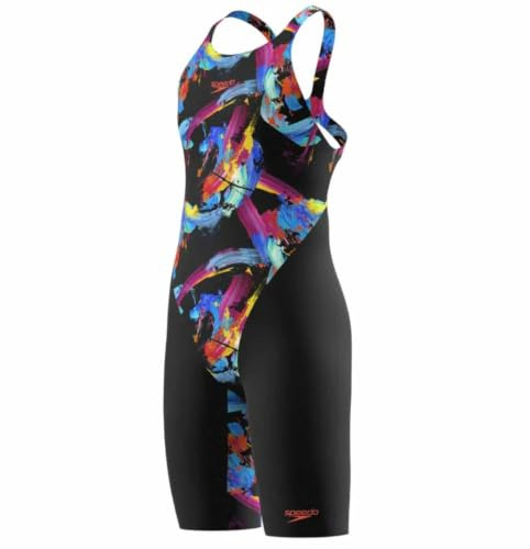 Speedo Girls Fastskin Junior Endurance+ Max Openback Kneeskin Swimming Costume Black Size 11-12 Years