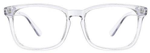 TIJN Blue Light Blocking Glasses for Women Men Clear Frame Square Nerd Eyeglasses Anti Blue Ray Computer Screen Glasses