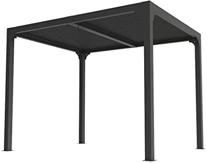 Habrita Pergola bioklimatisches Aluminium - Fläche 7.200 m² - Dach aus beweglichen Lamellen - grau anthrazit