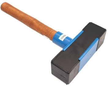 BSD Mazo de Goma Profesional 2kg - Mazo con Mango de Madera, Mazo de Goma Pesado