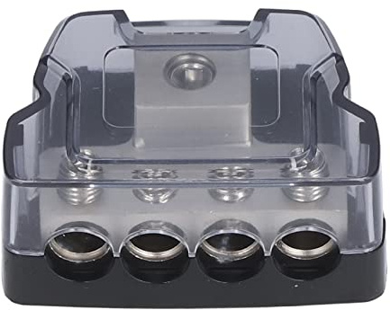 Bloc de Distribution D'alimentation à 4 Voies Porte-fusible Ampli Répartiteur au Sol Amplificateur Audio de Voiture pour Amplificateur de Voiture Répartiteur Audio
