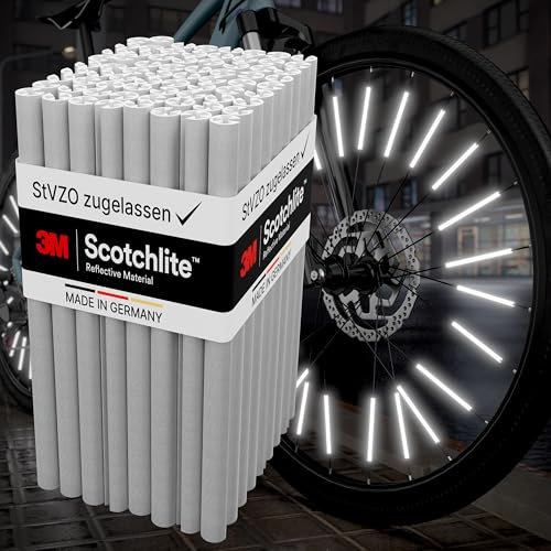 Speichenreflektoren [mit ORIGINAL 3M™-Reflexmaterial] super hell I mit StVZO Zulassung I einfache Montage I Fahrrad Speichen Reflektoren I Fahrrad Reflektoren I Katzenaugen Alternative (72 Stück)