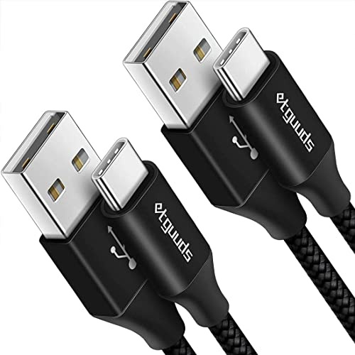 etguuds USB to USB C Cable 2ft, 2-Pack USB A to USB C Charger Cord Type C