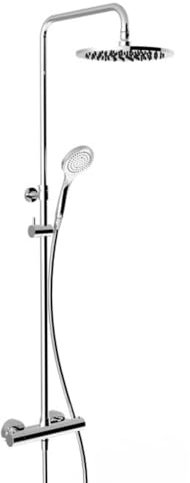 Gessi Aufputz-Thermostat-Brause-Armatur mit verdeckten 1/2-Anschlüssen, für Antikalk-Handbrause 100 mm oder Kopfbrause 250 mm, 35175, Farbe: Schwarz XL