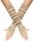 Surakey Winter Gestrickte Handschuhe für Damen, 1 Paar Fingerlose Armstulpen Feinstrick lang Handwärmer Stulpen, Warm Strick Handschuhe Pluswärmer Handstulpen Armwärmer Stulpen für Damen,Beige