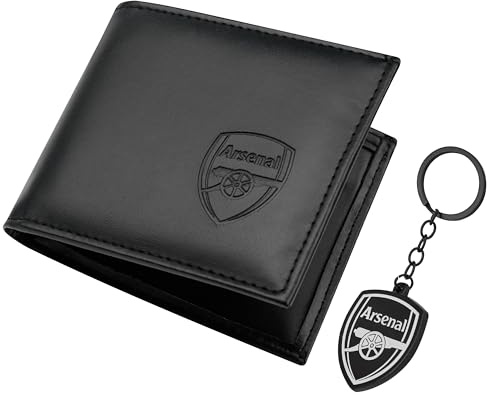 Arsenal F.C. Sports Fan Wallet Accessories Set with Card Slots & Coin Pocket, Supporters' Gear - Football Gifts for Men