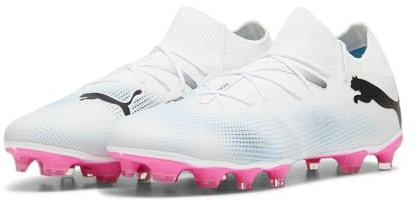 PUMA Future 7 Match Fg/Ag Fußballschuh für Herren, Weiß, Schwarz, Rosa, Gift, 42 EU