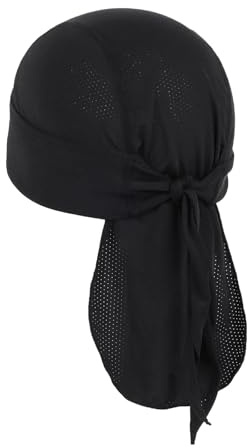 XDGBGFN Bandana keps herr cykel mössa huvudduk män durag män svettabsorption huvudduk hjälm för sport utomhus, vandring, klättring, motorcykel, svart, one size