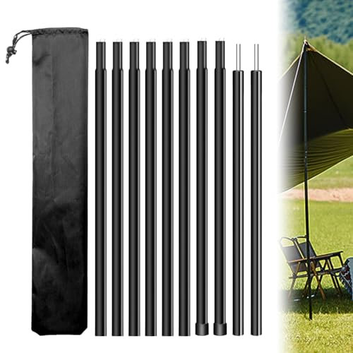 2er Set Zeltstange Teleskopstange, Zeltgestänge, Zeltstangen Mit Aufbewahrungstasche, Zeltstangen Teleskop Für Camping, Zeltstangen Verstellbar, Camping-Zeltstangen, Für Vorzelt Wohnwagen Camping