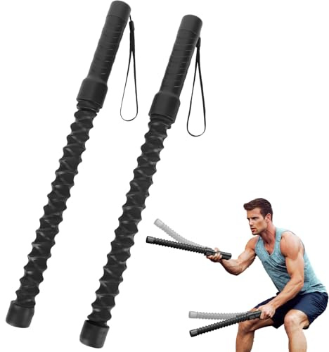 2Pcs Ropeless Battle Ropes for Home Gym, Strength Training Battle Rope, Portable Workout Ropes for Muscle Building, Exercise Spring Sticks for Exercise Training Rope for Men Women
