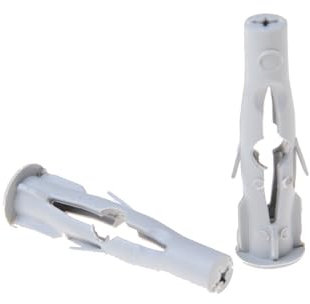 50 Uds. Tapón de pared de yeso de nailon for marco de puerta y ventana, tornillos de hormigón M6x35