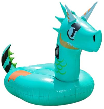 Schwimmreifen für Erwachsene, Schwimmreifen für Erwachsene, Drache, aufblasbar, Pool-Schwimmring für Erwachsene, für See, Fluss und Spaß am Strand, Schwimmbecken für