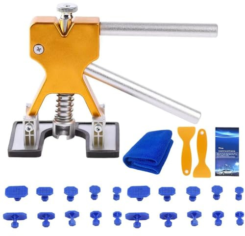 SJHFKDK Abolladuras Coche Eliminación Kits de eliminación abolladuras carrocería sin Pintura Uso Apto para Coche, Herramientas reparación en el Auto, removedor con Ventosa, Kit extractoras para