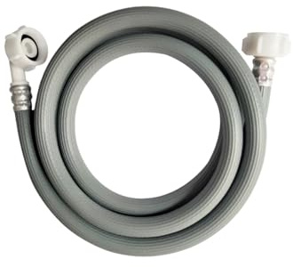 AnBoxiaodian 4M Universal Zulaufschlauch Flexibler Grauer Kunststoffschlauch Waschmaschinen Zulaufschlauch Washing Machine Inlet Hose 3/4 Zoll Winkel/Gerade für Geschirrspüler Trockner Waschmas-Grau