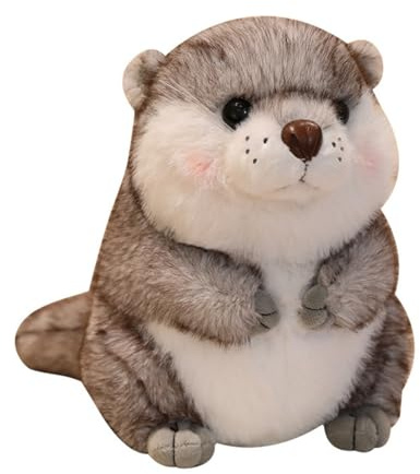 Xiyocadt Otter Kuscheltier realistisch – Fischotter Plüschtier in 4 Größen (20–45 cm), besonders weiches Stofftier, naturgetreu, Geschenkidee (20cm)