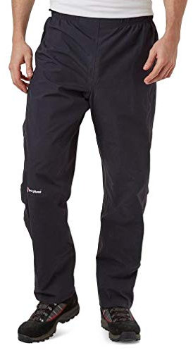 Berghaus Men's Hillwalker Gore-Tex Waterproof Trousers, Durable, Comfortable Rain Pants, Black, XL Regular (31 Inches)