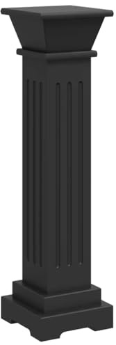 vidaXL Klassisk blompelare svart 17x17x66 cm MDF