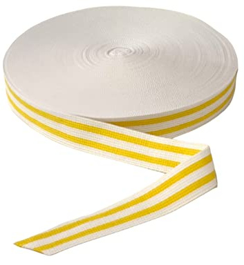 UGOJUDO Rouleau de Ceinture de Judo 50 mètres (Blanche 2 Lignes)