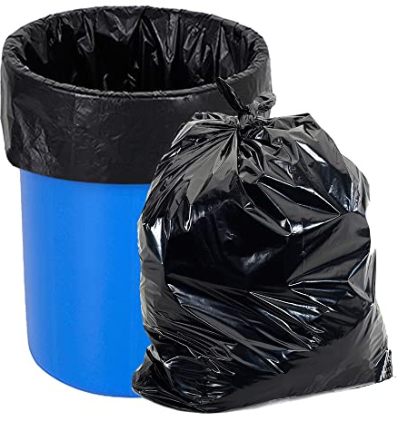 O2frepak Noir Sac Poubelle 30 Litres,Sac Poubelle Haute Résistant (50x60cm,100Sacs)