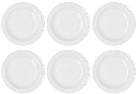 Bidasoa Glacial Ala Estrch Set 6 Platos Hondo Porcelana 23cm Porcelana Apto Microondas Apto Frigorífico Apilable