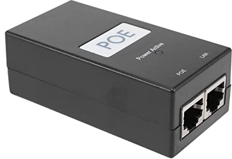 Knadgbft 24V 0.5A Desktop POE Power Injector Ethernet Adapter Surveillance CCTV for IP Camera Power Supply