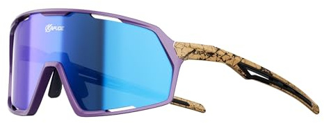 KAPVOE Occhiali da Ciclismo Polarizzati Uomo Donna Occhiali da SoleSportivi Bici Mountain Bike MTB Bicicletta Baseball K160