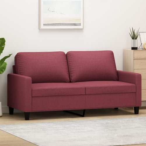 LAPOOH 2-sitsig soffa, vinröd, 140 cm tyg, soffor och soffor, vardagsrum, soffa för ungdomsrum, relaxsoffa, soffa för sovrum, stoppad soffa – 359169