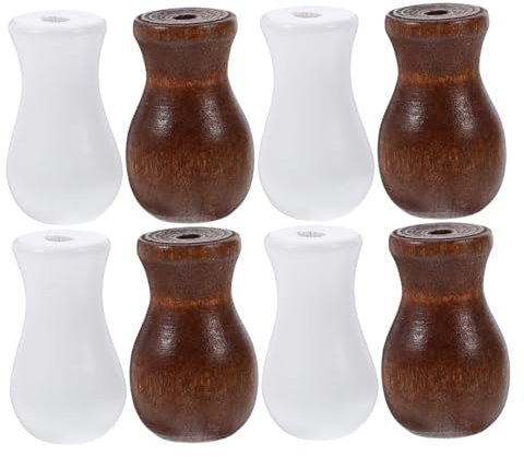 Uonlytech 8 Stück Anhänger Mit Kordelzug Blinder Schnurzug System Kabellos Haken Stange Perlen Kette Nein Fenster Blindes Ende Hängend Endet Jalousienschnur Fällt Herunter Tür Holz Weiß