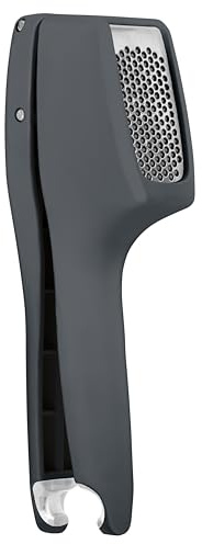 Culinare Garlic Press, Garlic Crusher with Large Chamber for Multiple Cloves, Easy to Press, Ginger Mincer. Plastic/Stainless Steel, Dishwasher Safe
