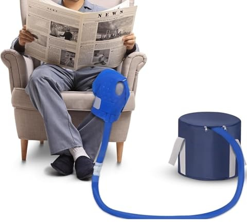 GYLRD Máquina de terapia de frío para rodilla, máquina de hielo para rodilla después de la cirugía, crioterapia para lesiones deportivas, esguinces, reduce la hinchazón, silenciosa a prueba de fugas