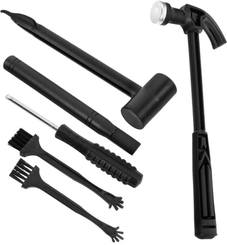 LALADEFIEE Kit di Scavo Archeologico per Bambini Strumenti in Plastica e Ferro, Design Dimensioni Perfette per Sviluppare Interesse Scientifico, Set Educativo 6 Elementi