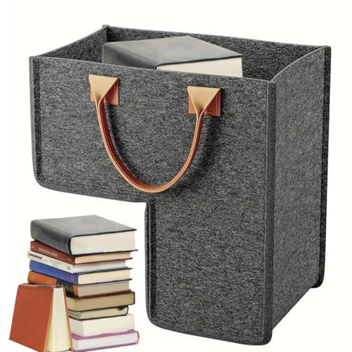 Faltbarer Treppenkorb | Treppen Organizer Korb | Treppenkorb Stufenkorb Filz | Faltbarer L-Form Treppenorganizer Mit Griffen | Für Teppich Und Hartholzstufen Für Schmale Räume Schuhe Wäsche