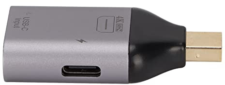 ZASCHMOY 4K 60Hz USB C Hona Till Mini DisplayPort Hane-adapter - Multifunktionsomvandlare för Bärbara Datorer, Surfplattor och Projektorer, Aluminiumhölje, Kompatibel med S8/S9/S10