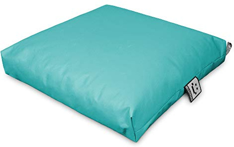 HAPPERS Cojín Suelo o Palets Multiusos Exterior Polipiel Turquesa 60x80cm