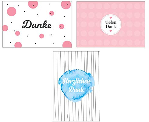 3 stycken premium tackkort (fällkort) med 3 kuvert, tack, kort, gratulationskort, bröllop, födelse, baby, dop, avskedad, födelsedag, jubileum