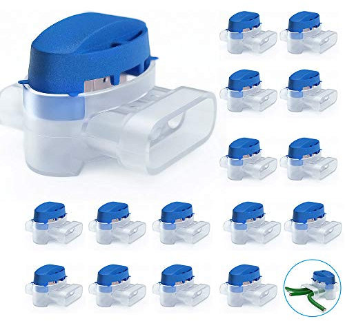 KLYNGTSK 20 Stück Kabelverbinder ABS Lüsterklemmen 3 Löcher Kabel Verbinder Wasserdicht 3m Mähroboter Klemmen mit Dichtungsgel Fettfüllung Begrenzungskabel Verbinder Zubehör für Mähroboter