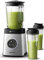 Philips Domestic Appliances Avance Collection Licuadora de alta velocidad, 1400W, ProBlend 6 3D Technology, Tarro de vidrio de 2L, 2 tarros de vaso extra, HR3655/00