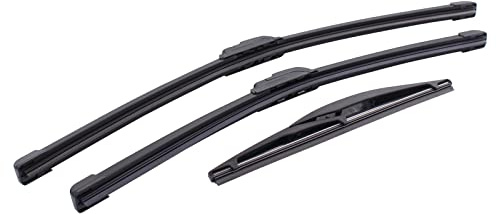 Front and Rear Windscreen Flat Wiper Blades Set for S-uzuki | for Swift MK2 MK3 2004-2017