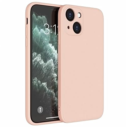 Mixroom - Cover Custodia Case per iPhone 13 Protezione Copre Fotocamera in Silicone TPU Opaco con Bordi Piatti Colore Rosa