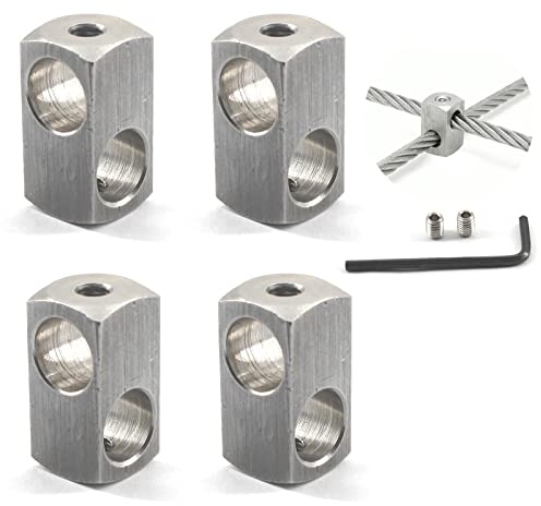 Morsetti per cavi a croce M10 mm, in acciaio inox 304, 4 pezzi
